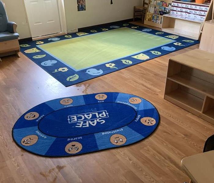 Areas rugs cleaned in a classroom in Clinton, SC 