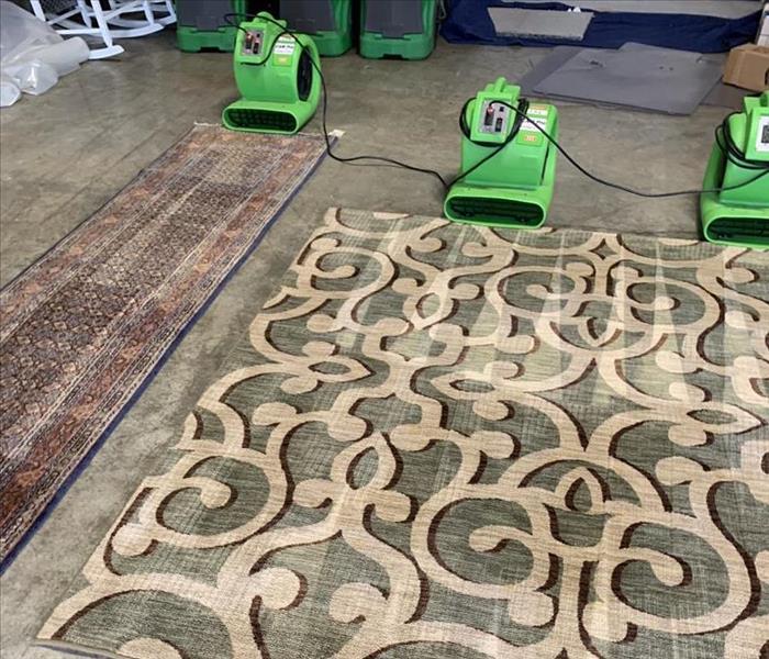 Area rugs professionally cleaned in our warehouse in Newberry, SC
