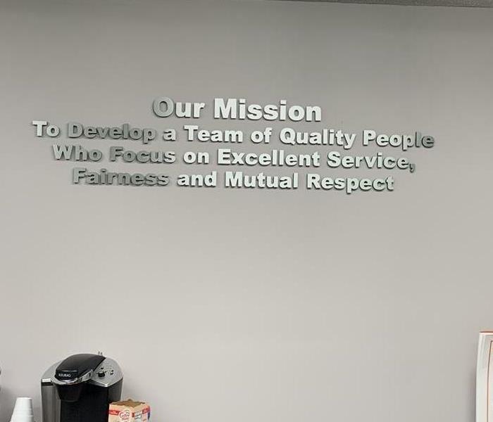 Our newly installed words of wisdom on the office wall in Newberry, SC 