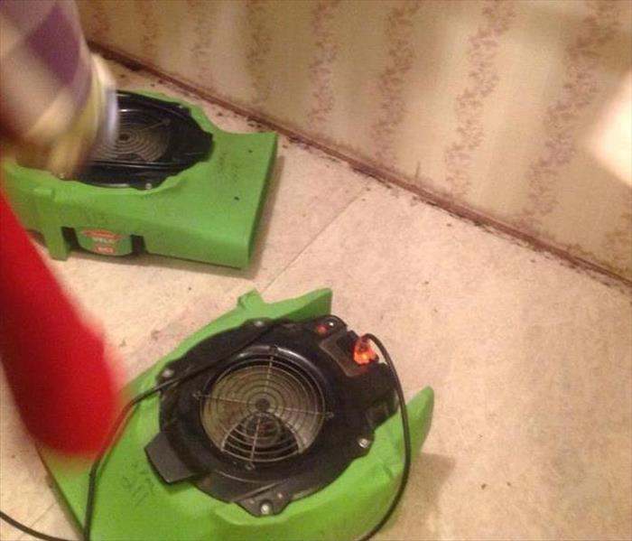 SERVPRO dryers working hard to remove the water damage in a home in Newberry, SC